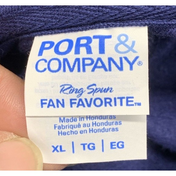 The Nope Face Hoodie Mens Size XL Blue Pockets Athleisure Whimsical Funny - Picture 11 of 16